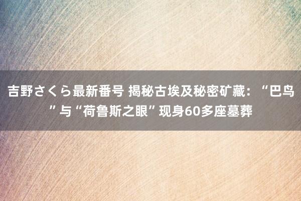 吉野さくら最新番号 揭秘古埃及秘密矿藏：“巴鸟”与“荷鲁斯之眼”现身60多座墓葬