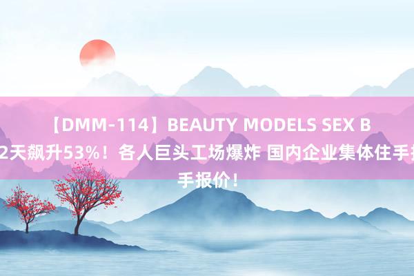 【DMM-114】BEAUTY MODELS SEX BEST 2天飙升53%！各人巨头工场爆炸 国内企业集体住手报价！