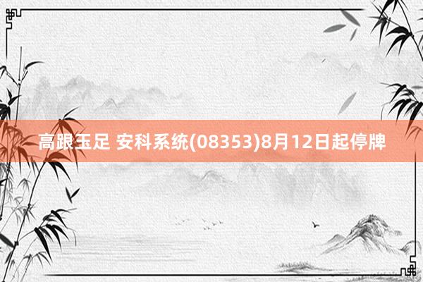 高跟玉足 安科系统(08353)8月12日起停牌