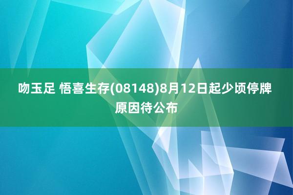 吻玉足 悟喜生存(08148)8月12日起少顷停牌 原因待公布