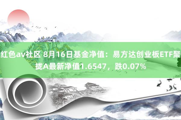 红色av社区 8月16日基金净值：易方达创业板ETF聚拢A最新净值1.6547，跌0.07%