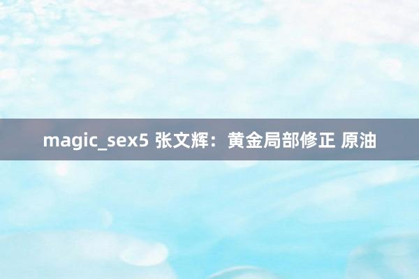 magic_sex5 张文辉：黄金局部修正 原油