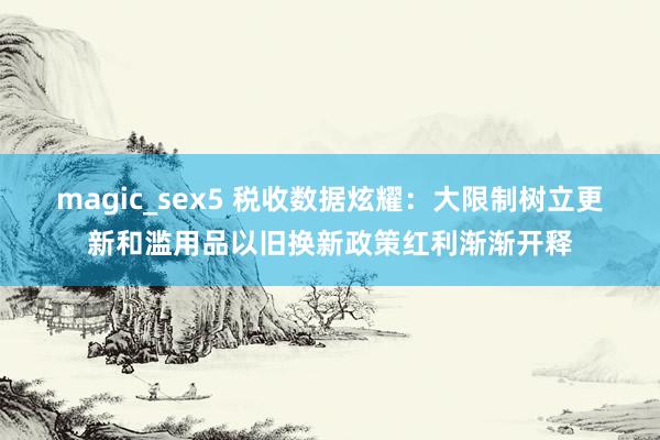 magic_sex5 税收数据炫耀：大限制树立更新和滥用品以旧换新政策红利渐渐开释