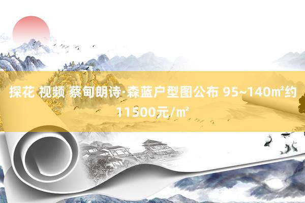 探花 视频 蔡甸朗诗·森蓝户型图公布 95~140㎡约11500元/㎡